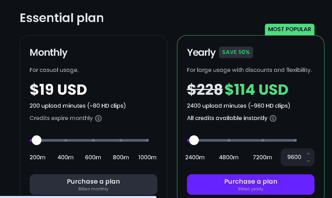 essiantial plans